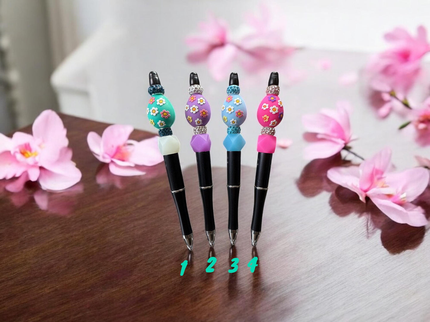 Easter Inspired Beaded Pens – Two Adorable Styles to Choose From! 🐰💕