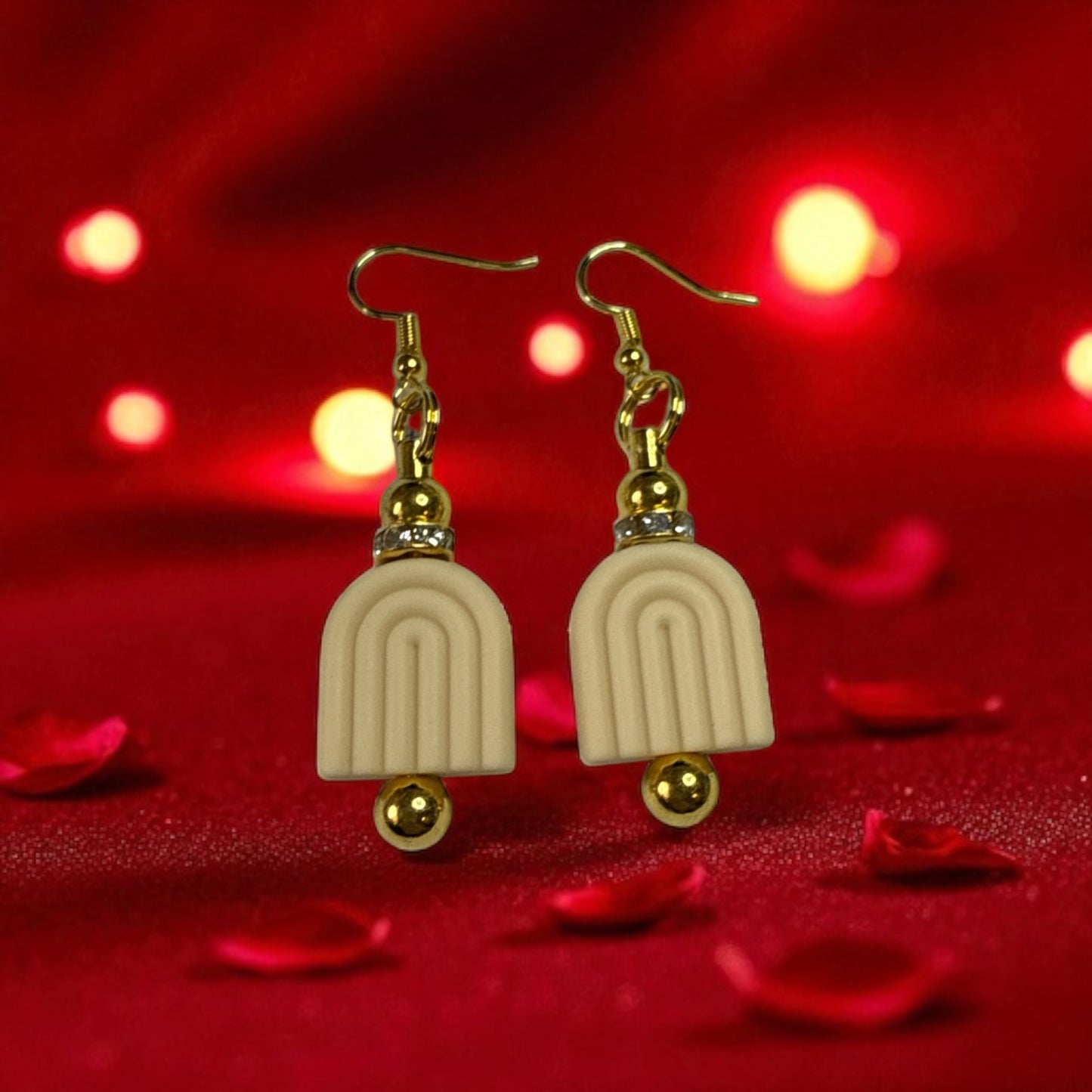 Rainbow and Sparkles Drop-Hook Earrings