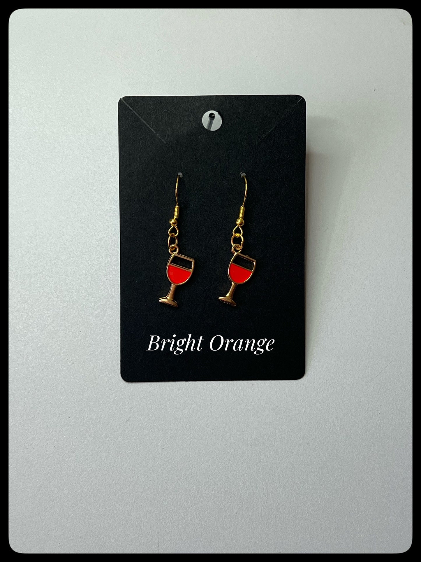 π·β¨ Gold-Plated Wine Cup Drop-Hook Earrings β Multiple Colours Available! π·β¨