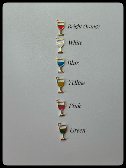 🍷✨ Gold-Plated Wine Cup Drop-Hook Earrings – Multiple Colours Available! 🍷✨