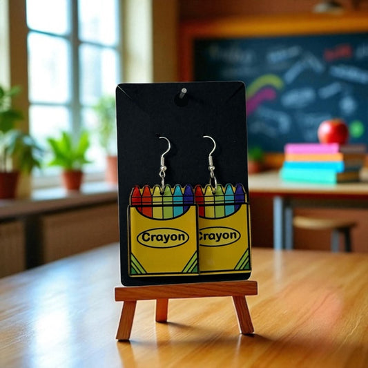 Crayon Silver Drop-Hook Earrings