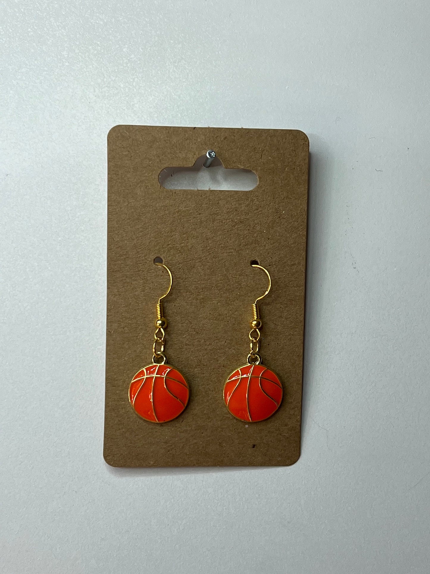 🏀 Basketball Gold-Plated Hook Earrings 🏀