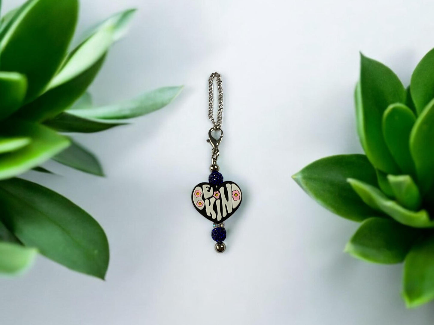 Be Kind Pendants with Sparkly Charms - Assorted Drink Bottle / Cup Charms (Silver Chain)