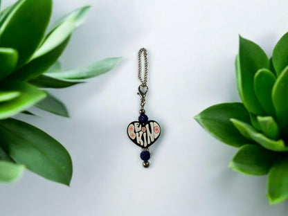 Be Kind Pendants with Sparkly Charms - Assorted Drink Bottle / Cup Charms (Silver Chain)