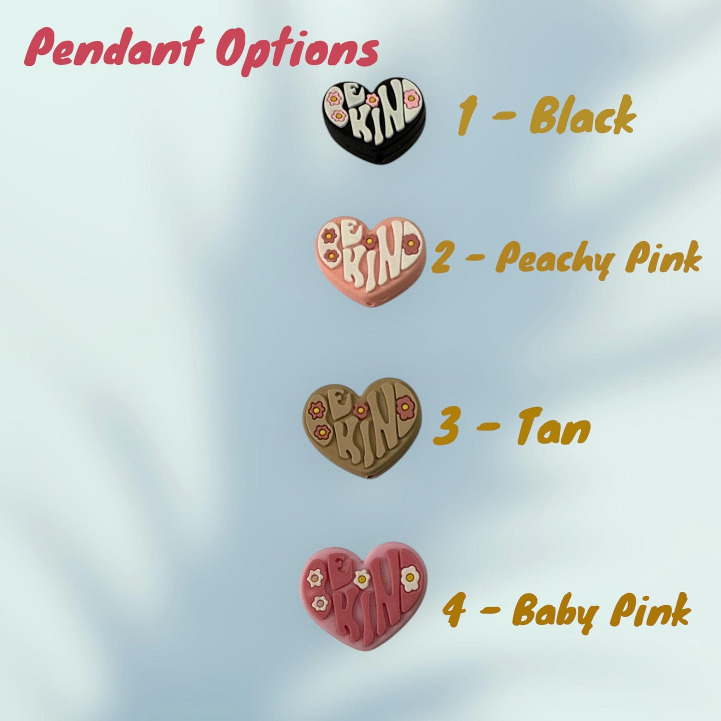 Be Kind Pendants with Sparkly Charms - Assorted Drink Bottle / Cup Charms (Silver Chain)