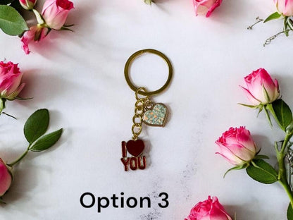 💖 “I LOVE You” Gold-Plated Keychain 💖