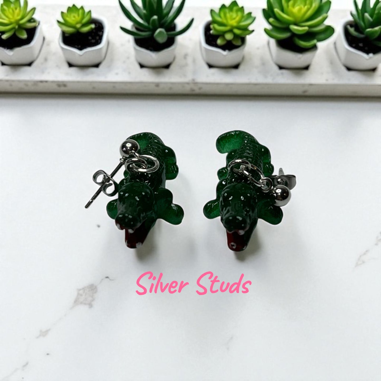 🐨 🐊 AUSSIE ANIMALS - Silver Stud or Drop-Hook Earrings 🐨 🐊