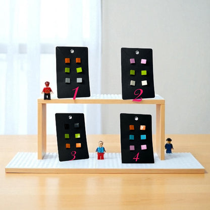 🧱 LEGO® MINI Slope 1x1 Plate Set on Silver Stud Earrings 🧱
