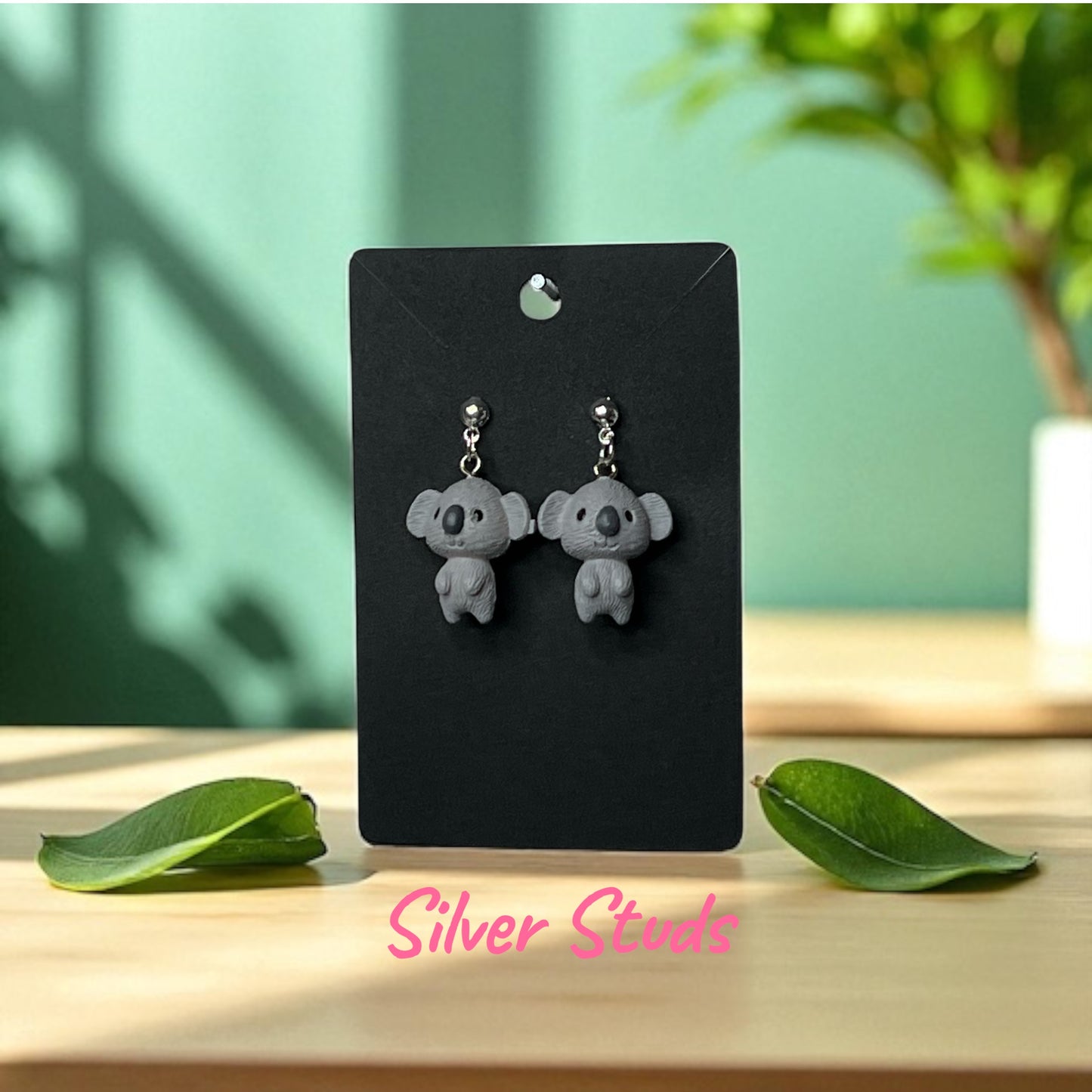 🐨 🐊 AUSSIE ANIMALS - Silver Stud or Drop-Hook Earrings 🐨 🐊