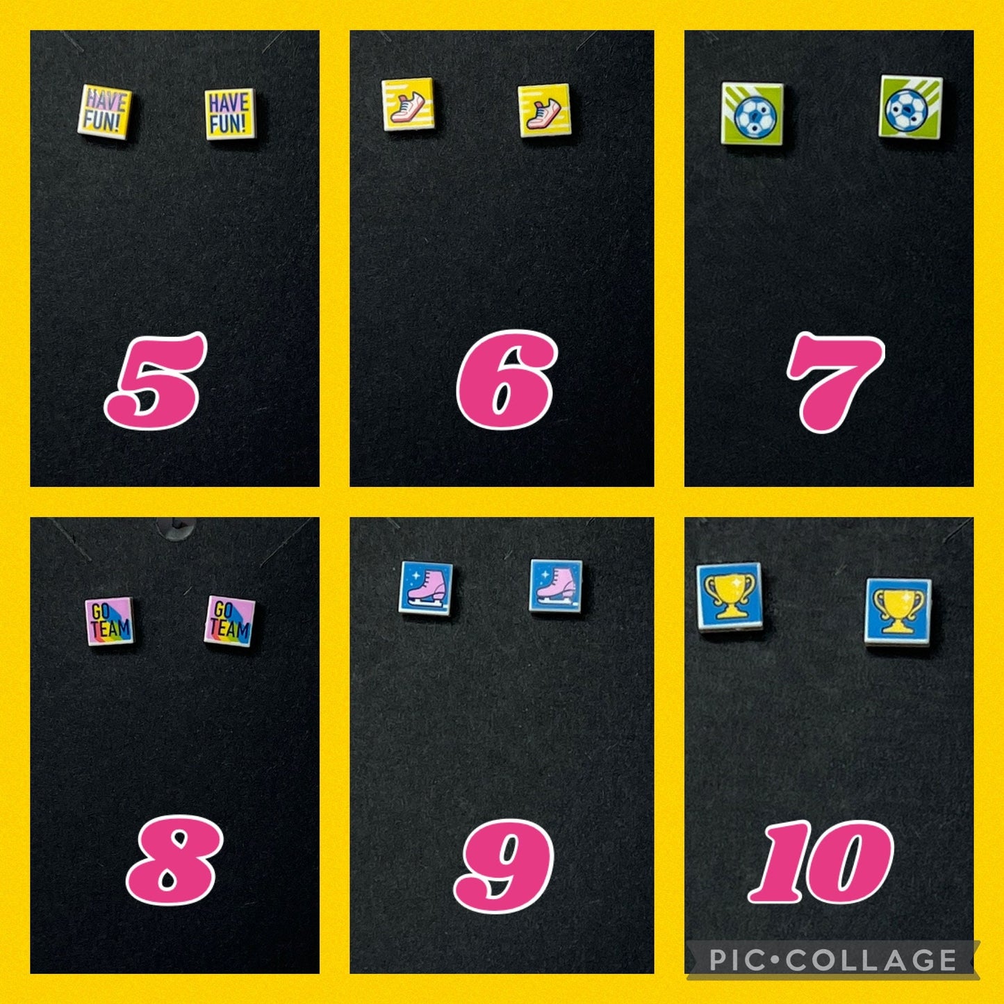🧩 LEGO® Tile Silver Stud Earrings 🧩