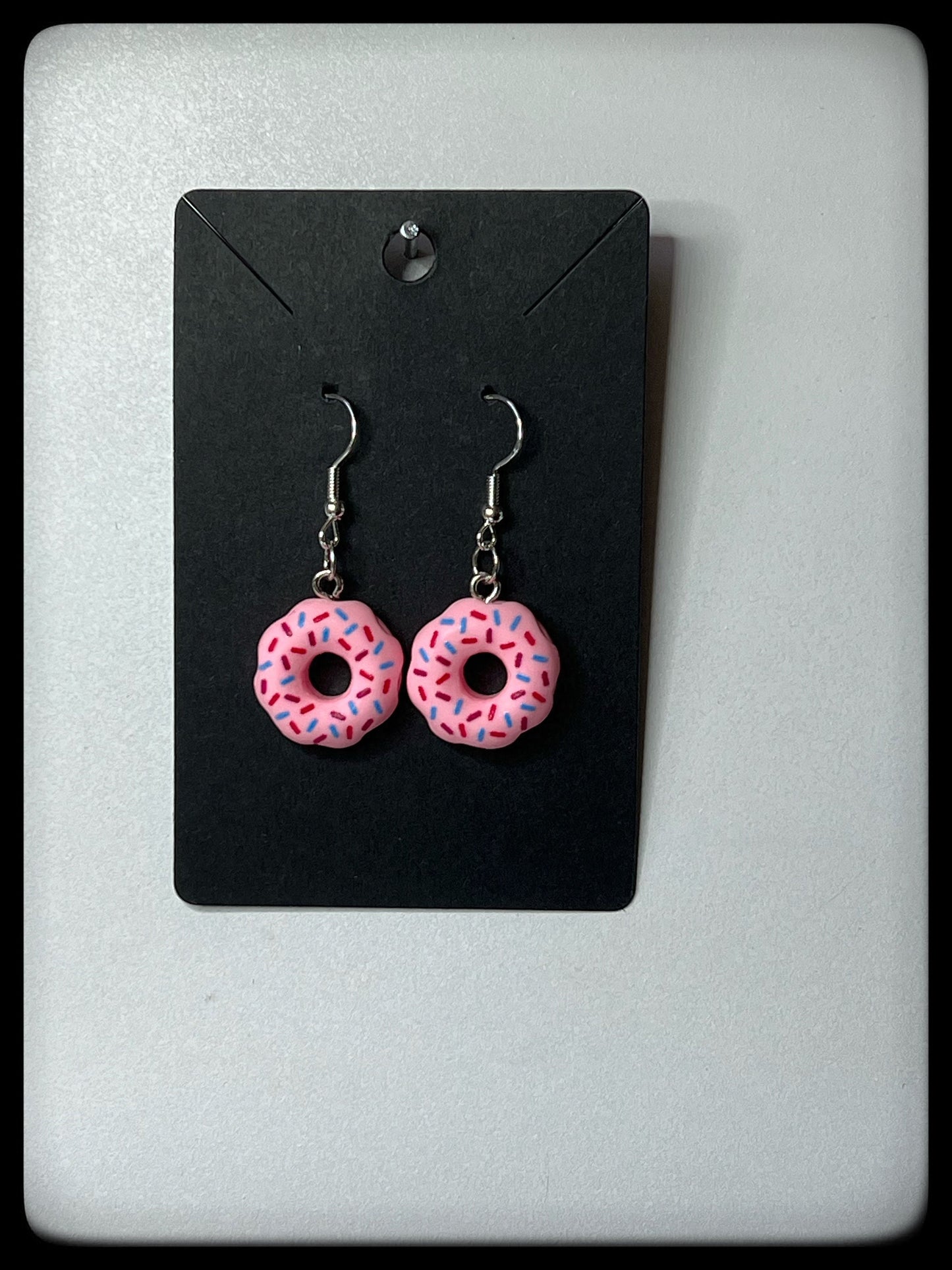 DONUT Silver Drop-Hook Earrings