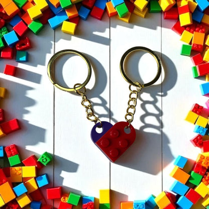 💖 LEGO® Heart Gold Keychains💖