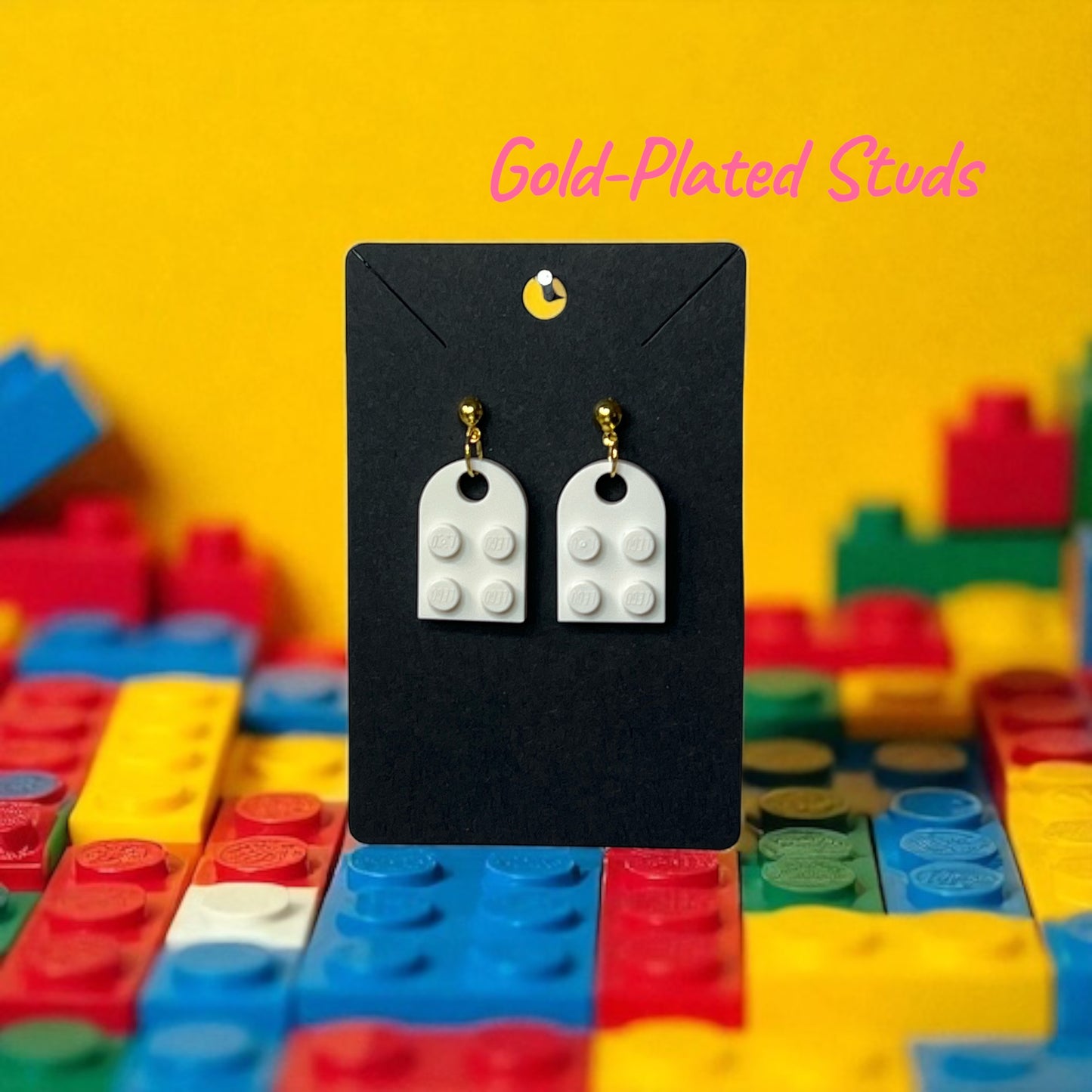 🧩 LEGO® Plate Stud Earrings – Build Your Style! 🧩