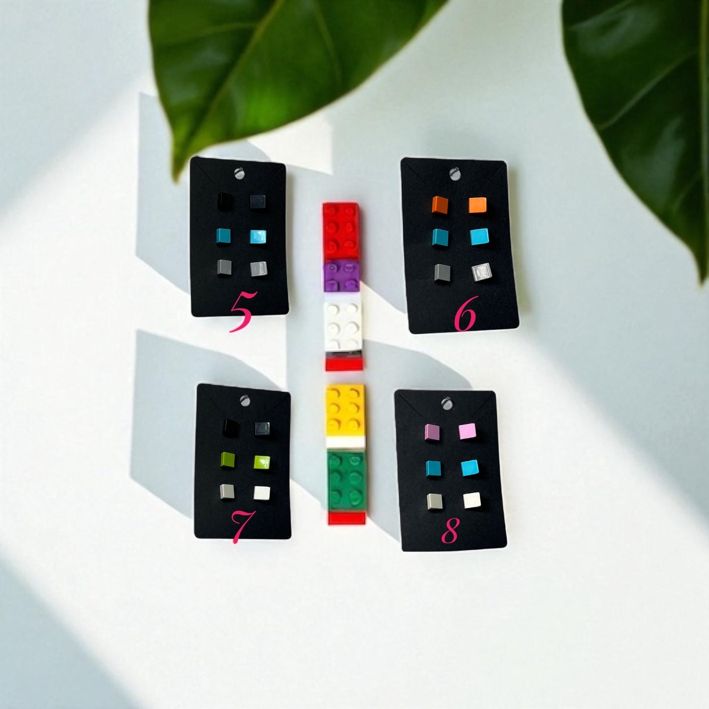 🧱 LEGO® MINI Slope 1x1 Plate Set on Silver Stud Earrings 🧱