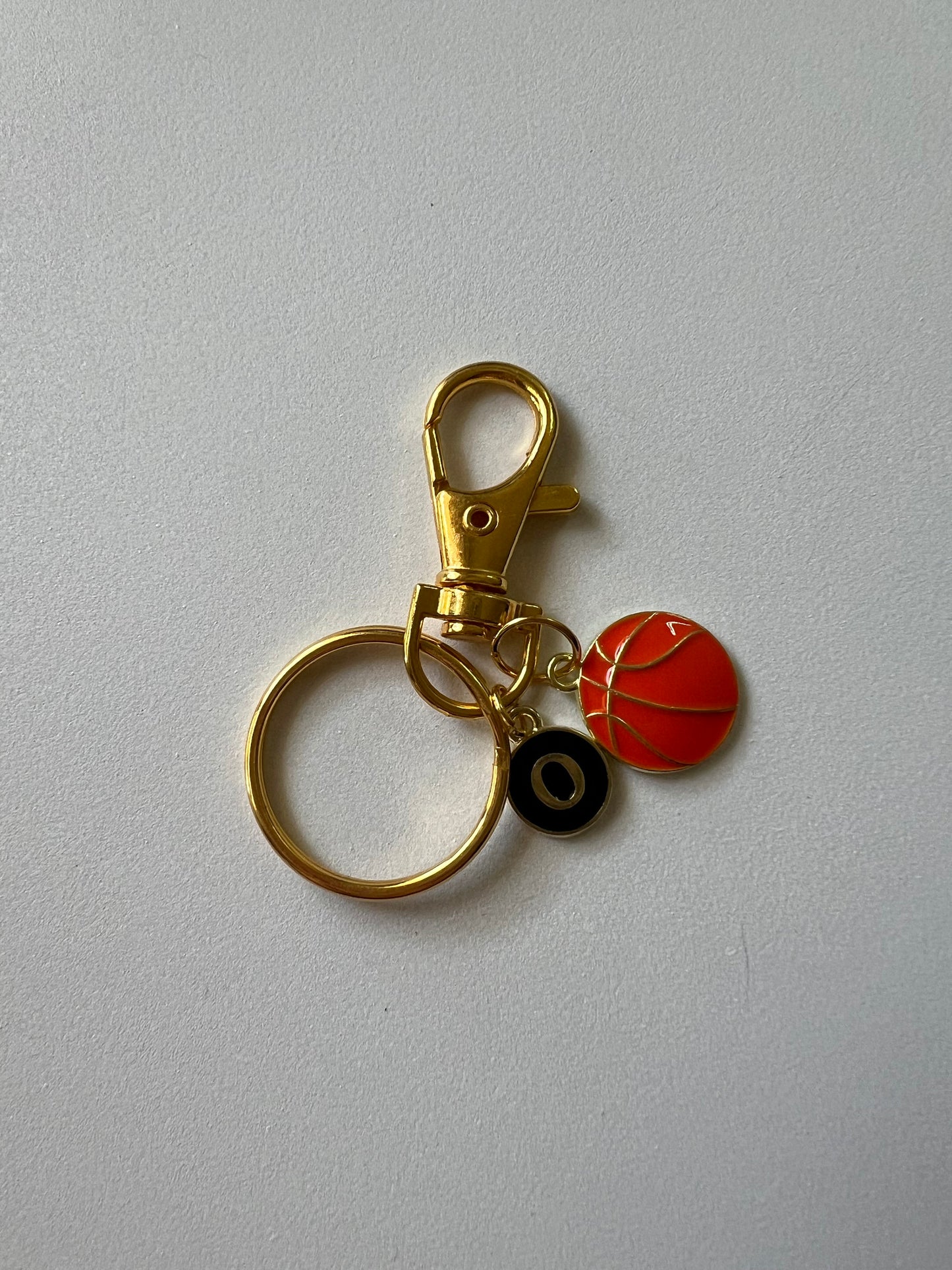 🏀 Basketball Lovers - GOLD Keychain with Initial 🏀