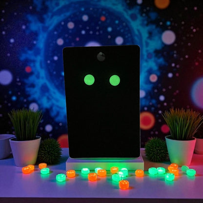 🌟 GLOW in the Dark LEGO® Studs on Silver Stud Earrings 🌟