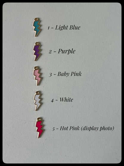 Lightening Bolt Gold-Plated Drop Hook Earrings