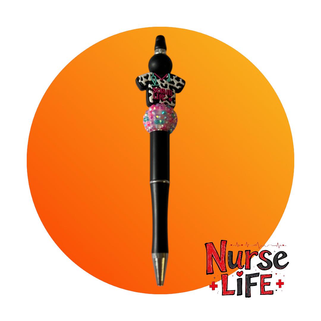 Scrubs Life – Sparkly Beaded Pens for Healthcare Heroes ✨🩺