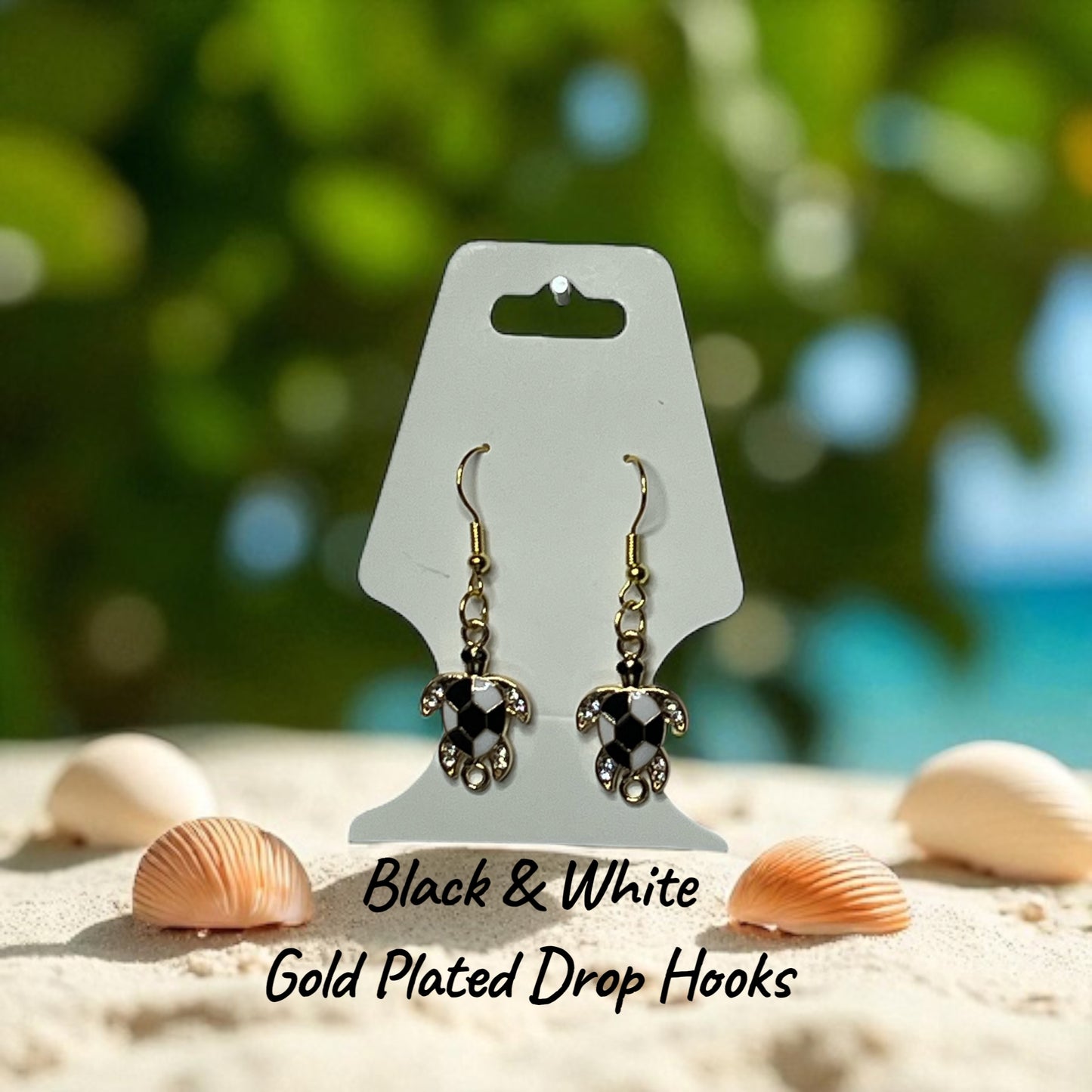Dimonte Turtles - Gold Plated Stud or Drop-Hook Earrings