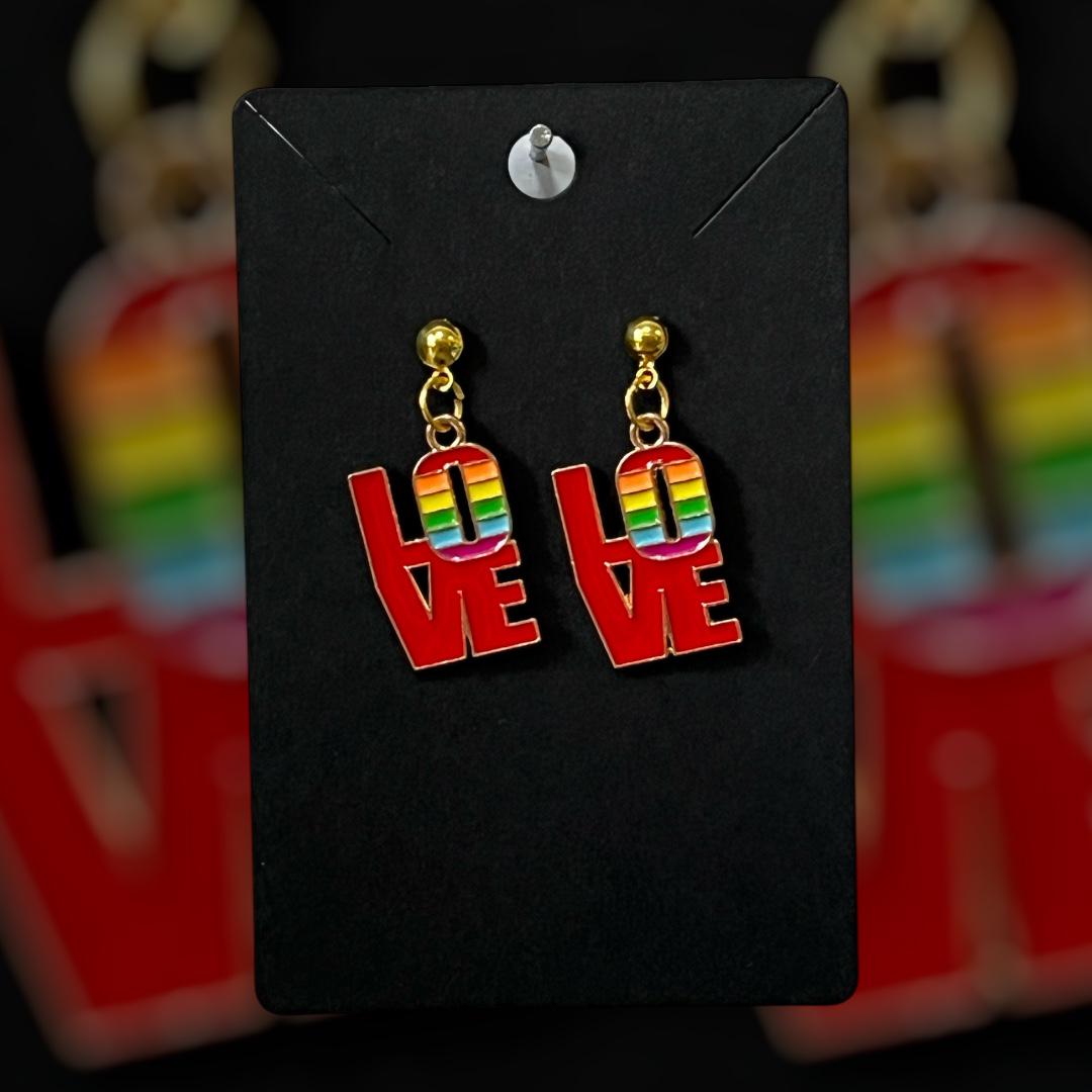 Love is Love Gold-Plated Stud Earrings