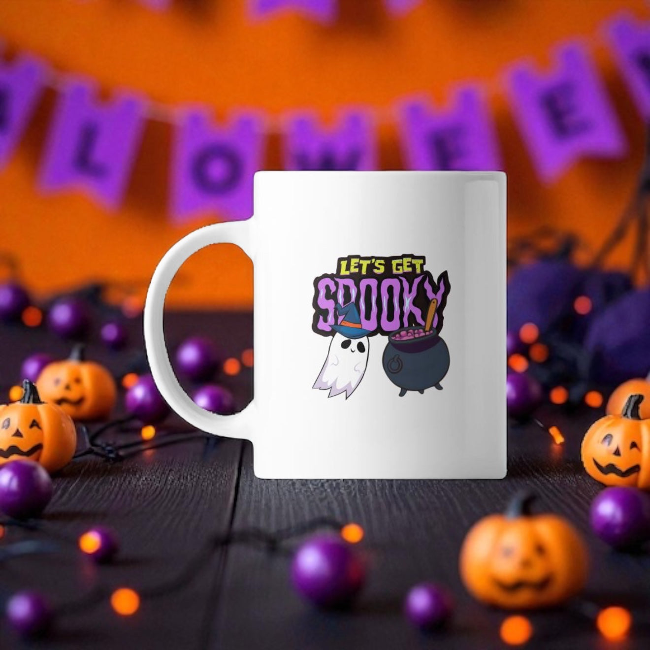 🕸️ “Let’s Get Spooky” Halloween Mug – Brew Up Some Boo’s! 🎃