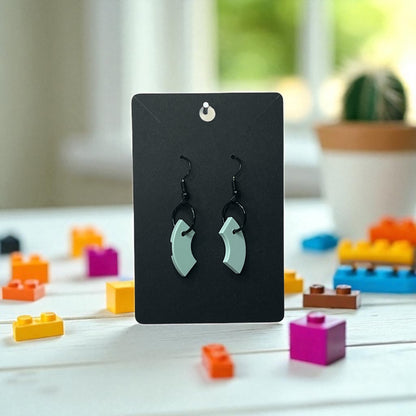 ⚡ LEGO® Geo Black Drop-Hook Earrings ⚡