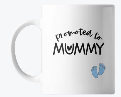 👣 “Promoted to Mummy” Mug – Cheers to Your New Favourite Title! 💕
