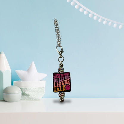 Last Night Pendants with Sparkly Charms - Assorted Drink Bottle / Cup Charms (Silver Chain)