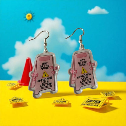 NOT in the MOOD Silver Drop-Hook Earrings