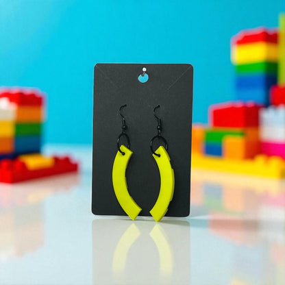 ⚡ LEGO® Geo Black Drop-Hook Earrings ⚡