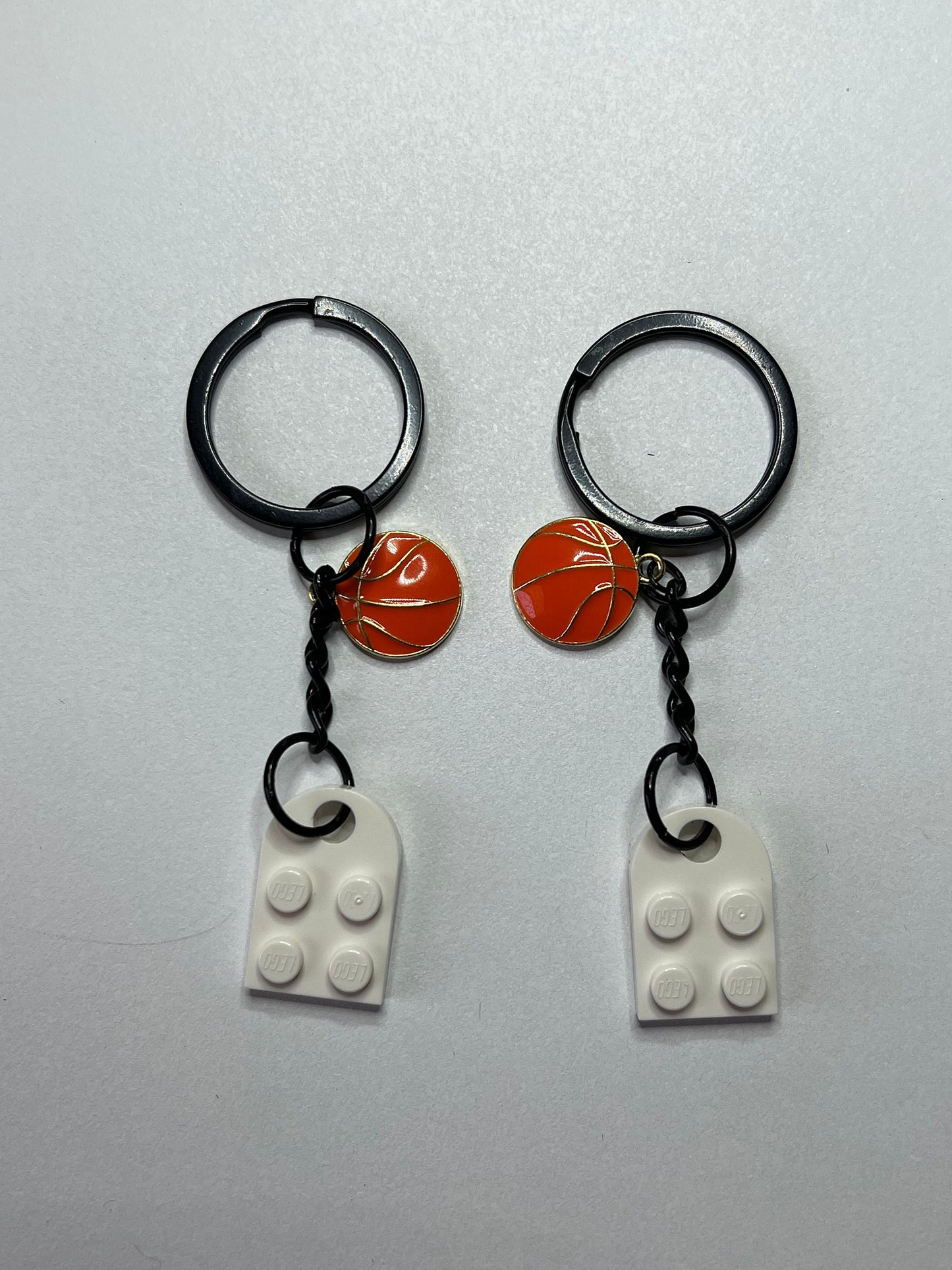 🏀💛 Basketball & LEGO® Heart Keychain Set 💛🏀