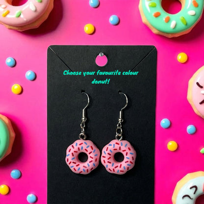 DONUT Silver Drop-Hook Earrings