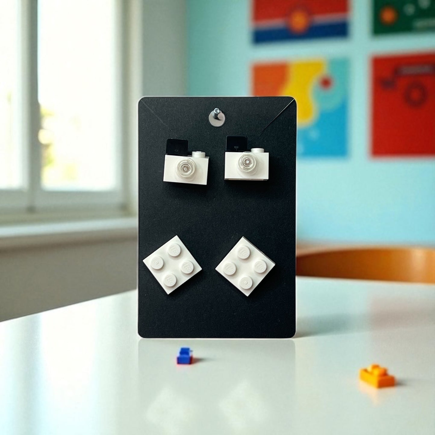 📸🧱 LEGO® Camera & Plate Stud Earrings Pack 🧱📸
