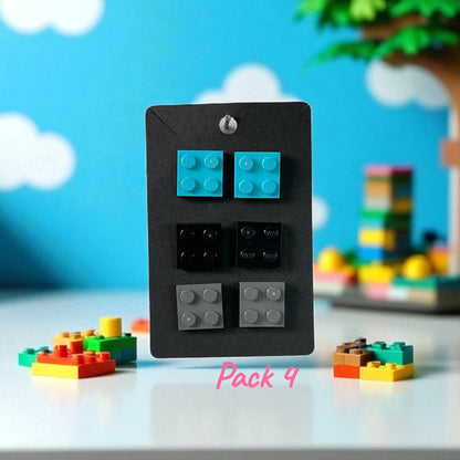🧱 🧩 LEGO® 2x2 Plate Set on Silver Stud Earrings 🧩 🧱