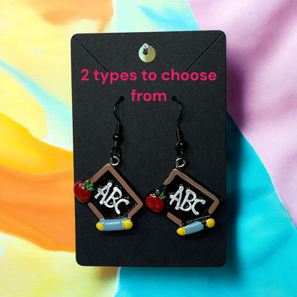 Teacher Inspired Black Drop-Hook Earrings