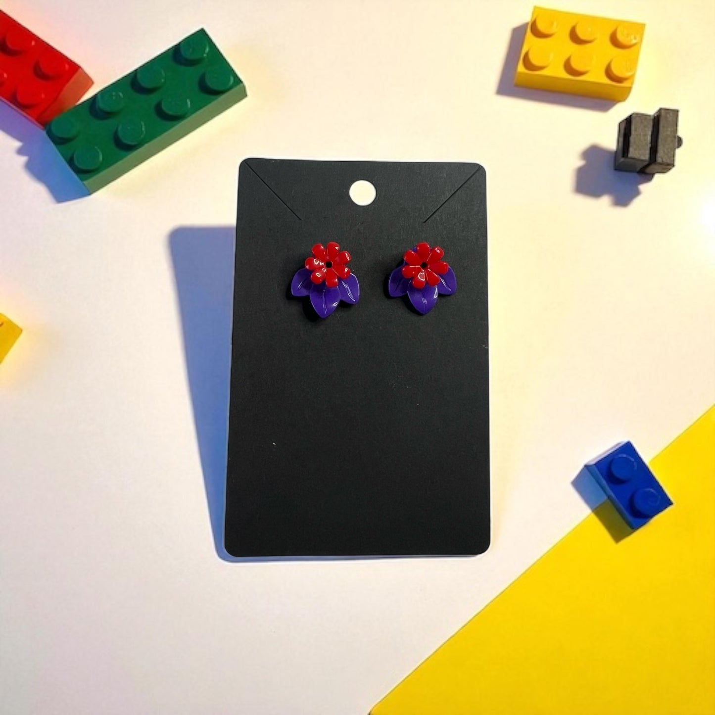 🌸 LEGO® 'Purple' Flower Stud Earrings – Pick Your Petals! 🌸