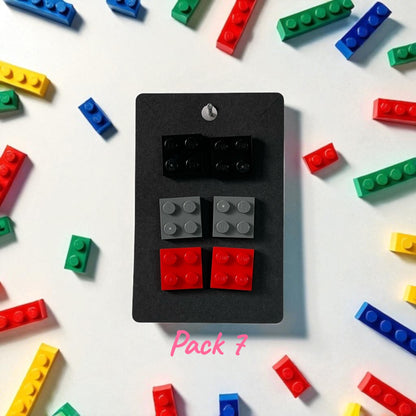 🧱 🧩 LEGO® 2x2 Plate Set on Silver Stud Earrings 🧩 🧱