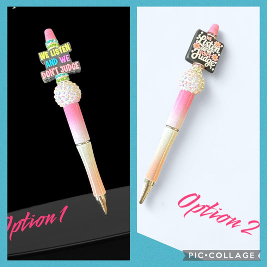 We Listen and We Don’t Judge – Beaded Silicone & Sparkly Pens | 2 Styles to Choose From!