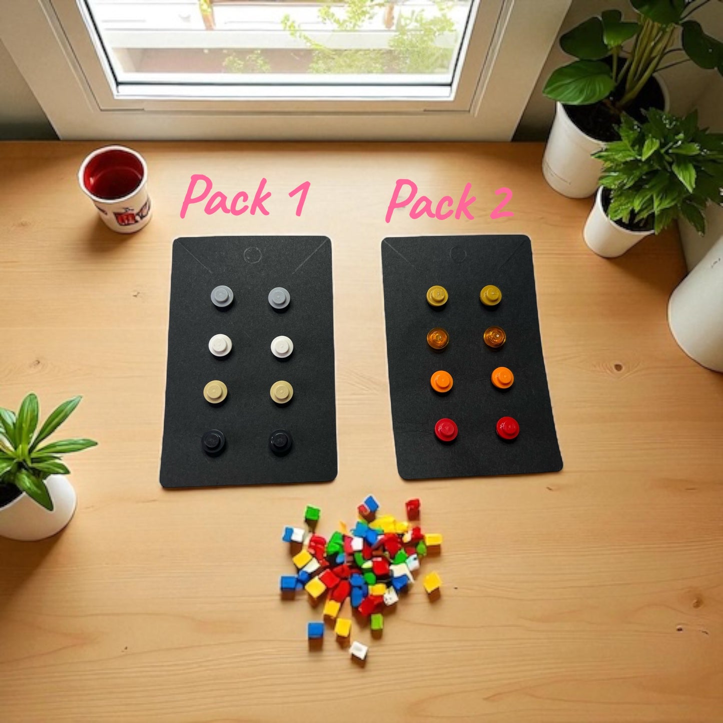 🧩 LEGO® Round Plate Set on Silver Stud Earrings 🧩