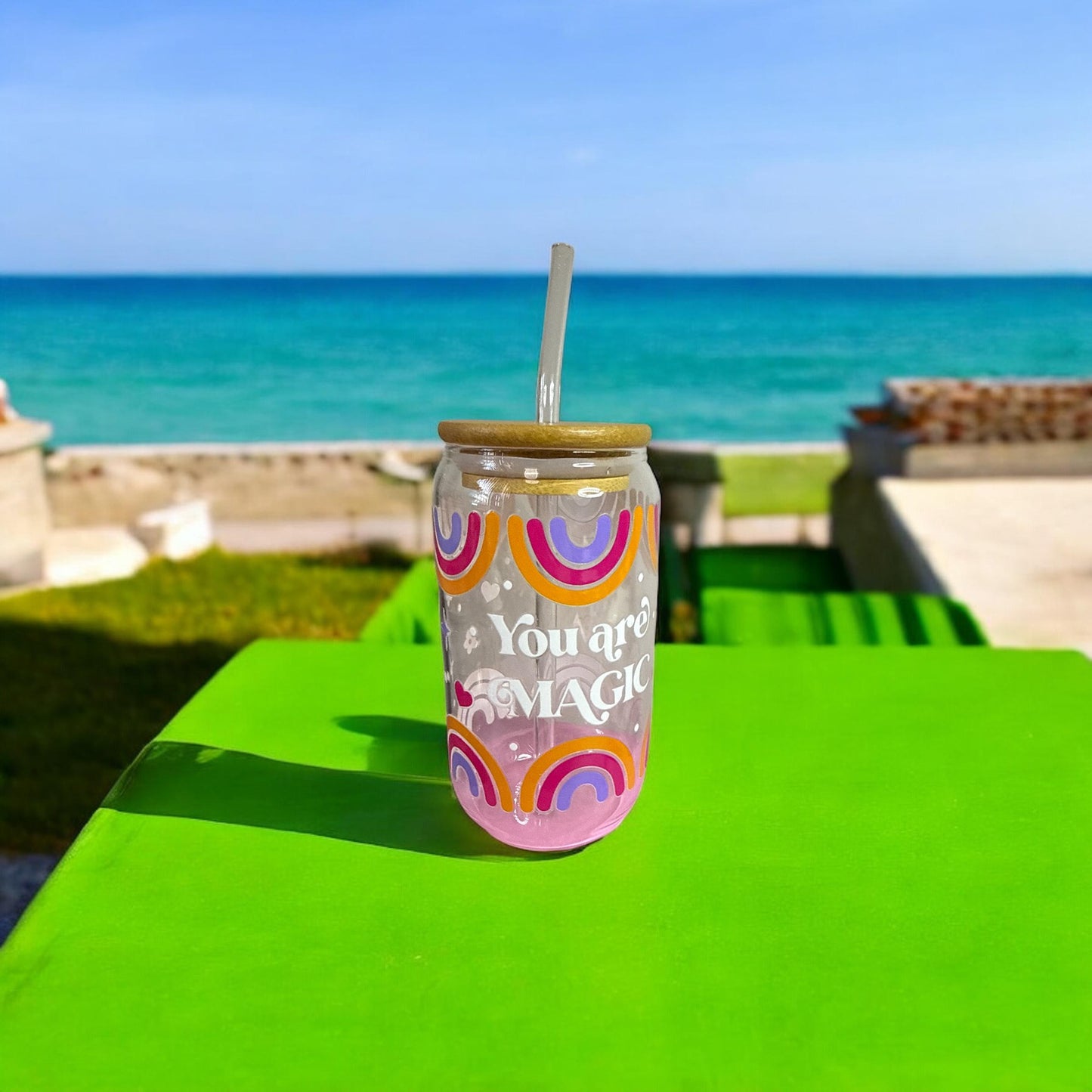 ✨ Positive Affirmation UV DTF Glass Tumblers – Sip, Smile, Repeat ✨