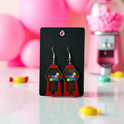 🍭 GUMBALL - Silver Drop-Hook Earrings 🍭