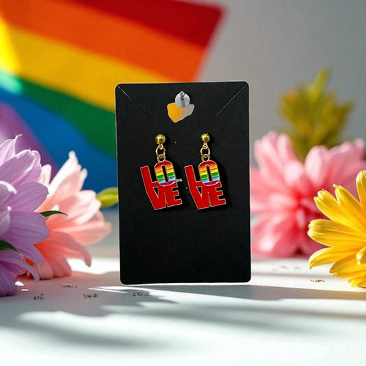 Love is Love Gold-Plated Stud Earrings