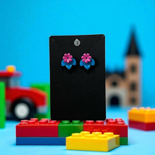 🌸 LEGO® 'Blue' Flower Stud Earrings – Pick Your Petals! 🌸
