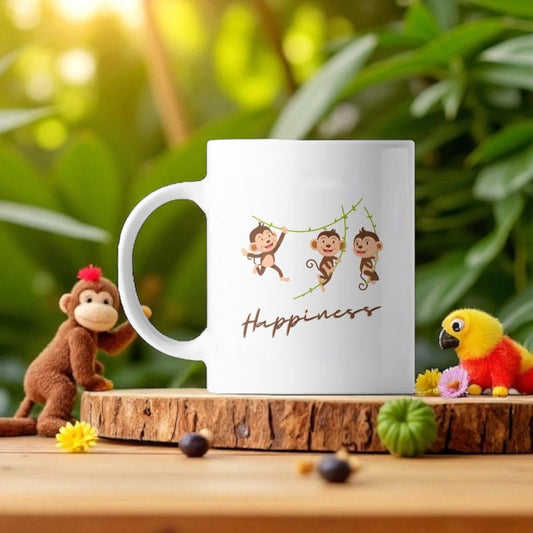 3 HAPPY MONKEYS Coffee Mug 🙉🙊🙈