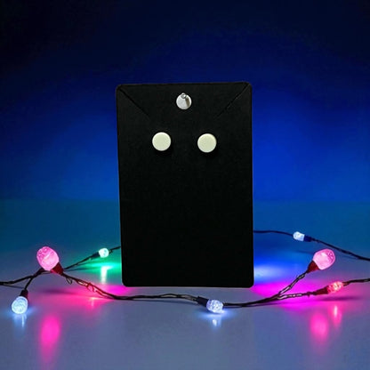 🌟 GLOW in the Dark LEGO® Studs on Silver Stud Earrings 🌟