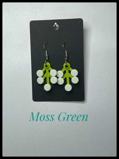 LEGO® GLOW in the Dark Trees on Hook-Drop Earrings