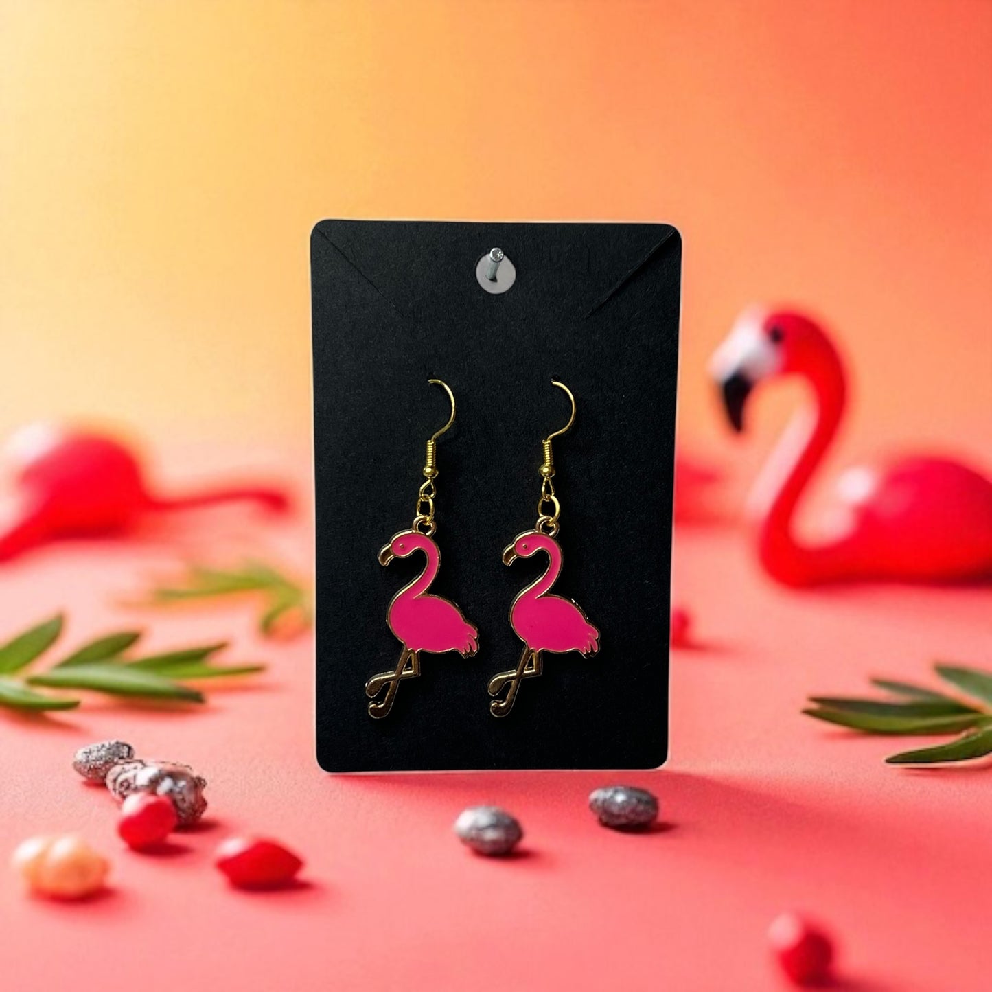 Flamingo Earrings & Necklace – Available Individually or as a Set!