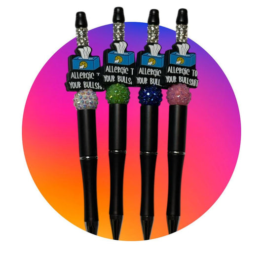 💎✨ Allergic to Bullsh*t Sparkle Beaded Pen ✨💎