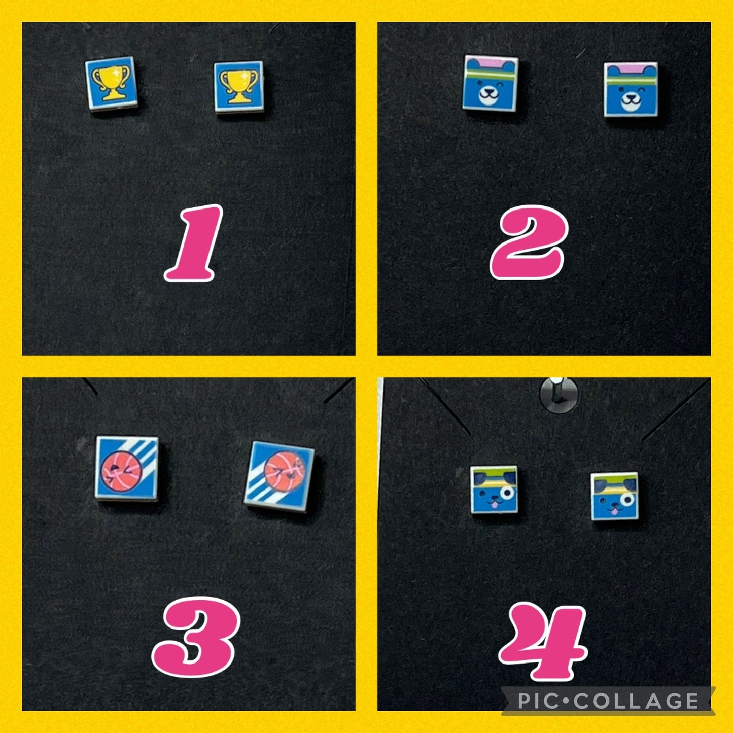 🧩 LEGO® Tile Silver Stud Earrings 🧩