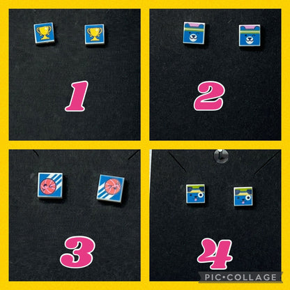 🧩 LEGO® Tile Silver Stud Earrings 🧩